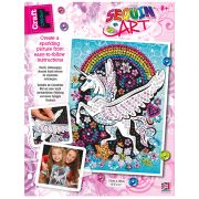 Изкуство с пайети, Летящ еднорог