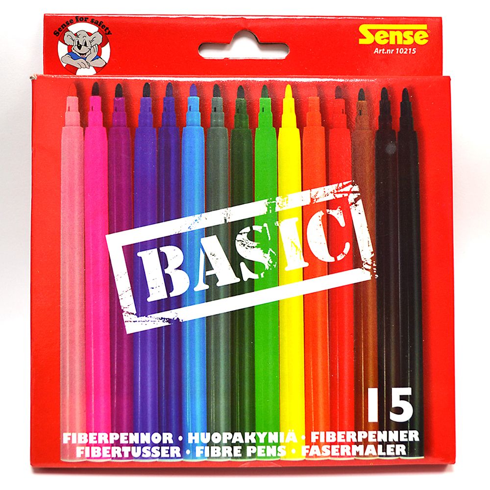 Sense, Флумастери BASIC, 15 броя