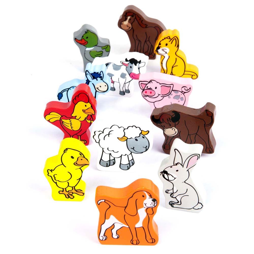 Hape, Фигурки за нанизване, Ферма