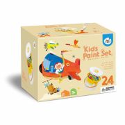 Гваш бои - 24 цвята, комплект с четки и палитра