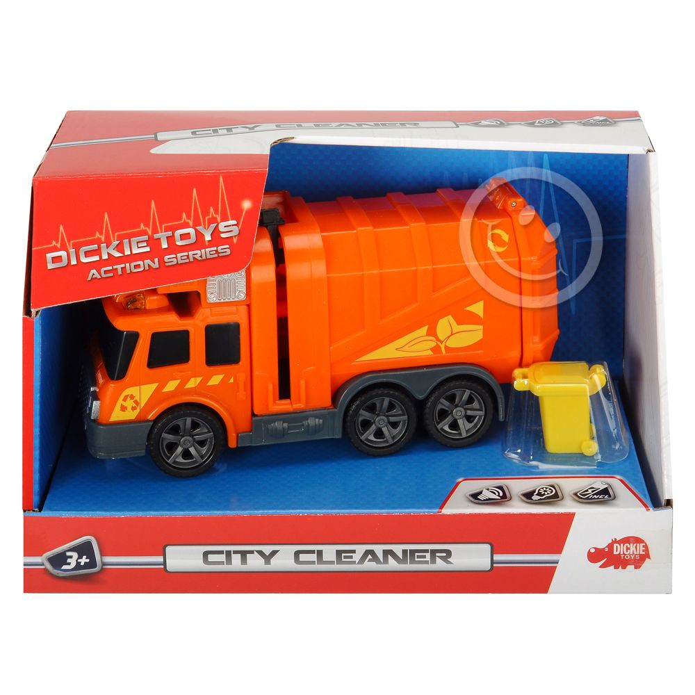 Боклукчийски камион, оранжев, 15 см