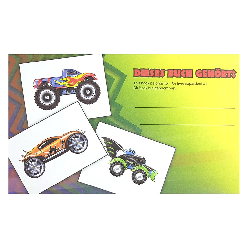 Книжка за рисуване със стикери и шаблони, Страхотни автомобили