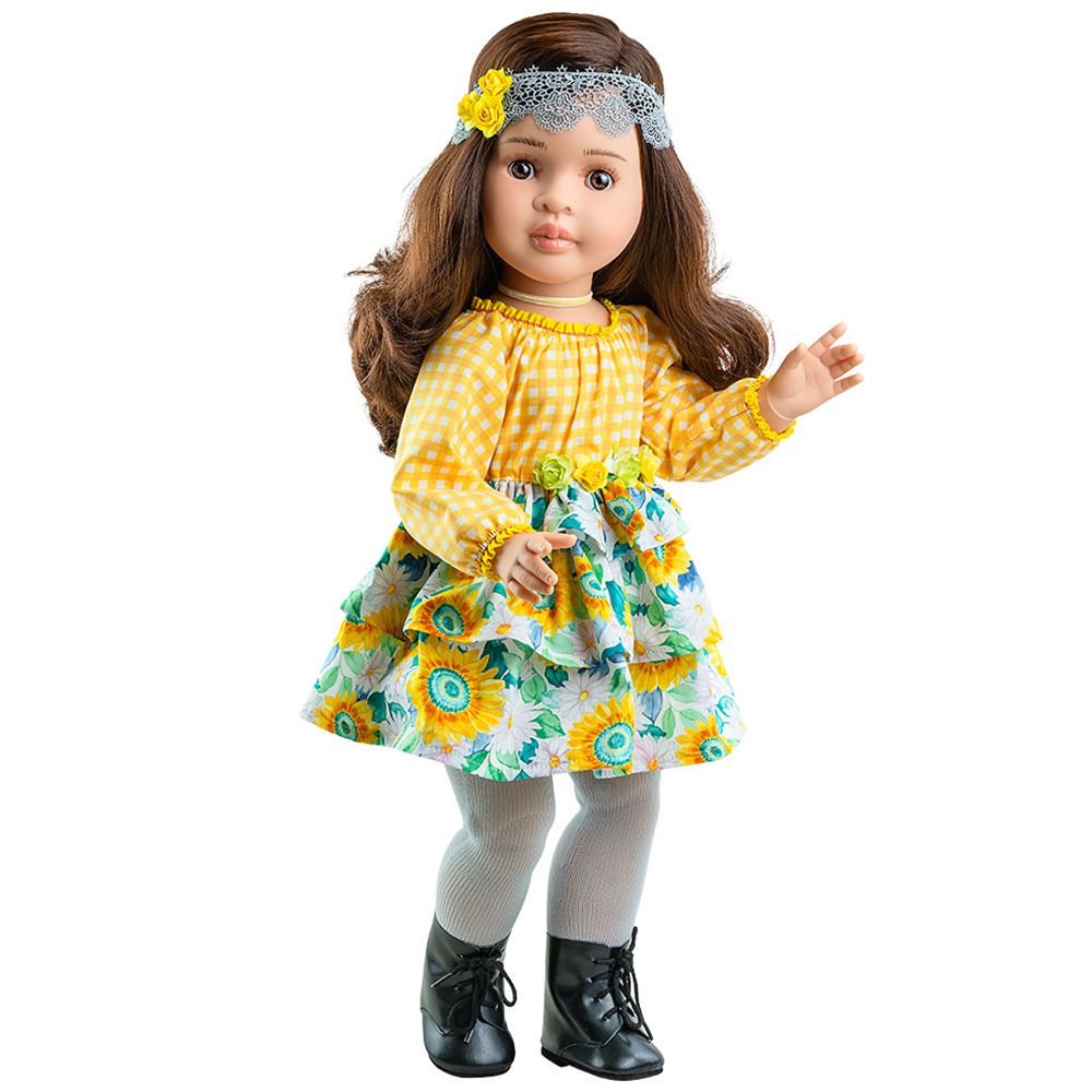 Las Reinas, Кукла Лидия, с лятна рокличка, 60 см, Paola Reina