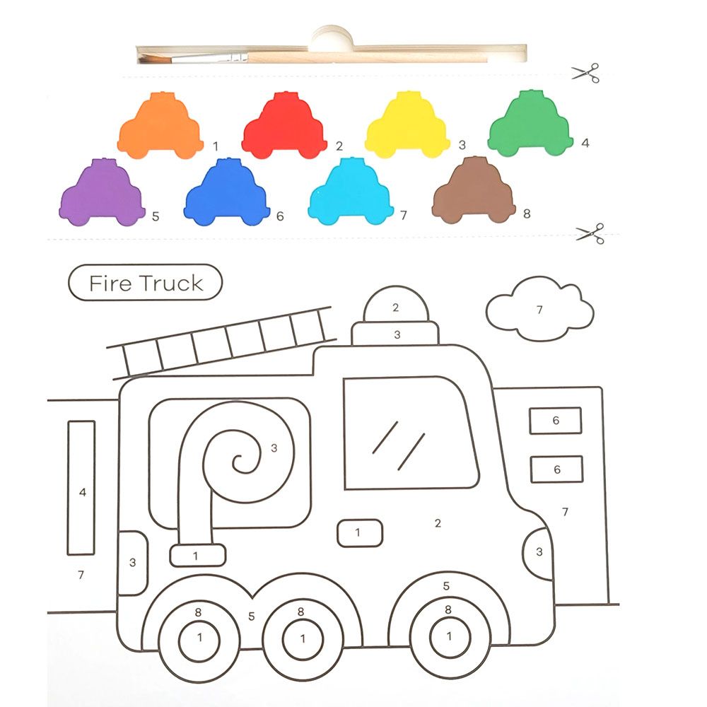 Книжка за оцветяване с водни бои, Превозни средства