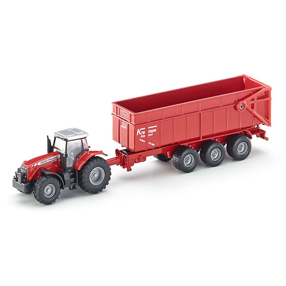 Siku, Трактор Massey Ferguson с триосно ремарке, самосвал