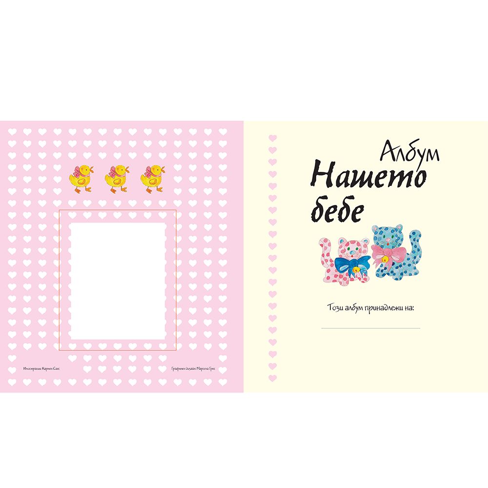 Албум дневник със снимка „Нашето бебе“