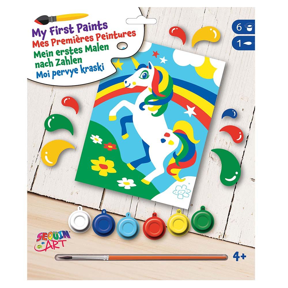Sequin art, Рисуване по номера, Моята първа картина, Еднорог