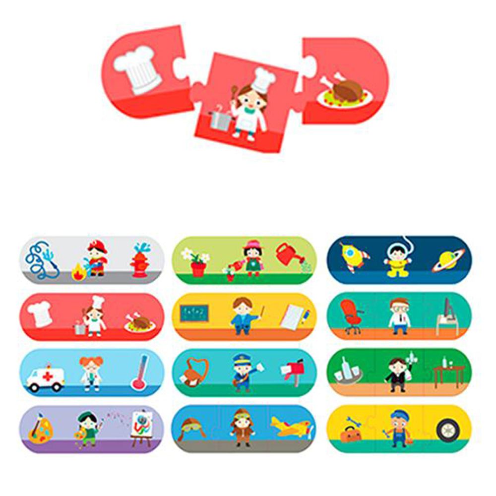 Образователен пъзел, Професиите, 36 елемента