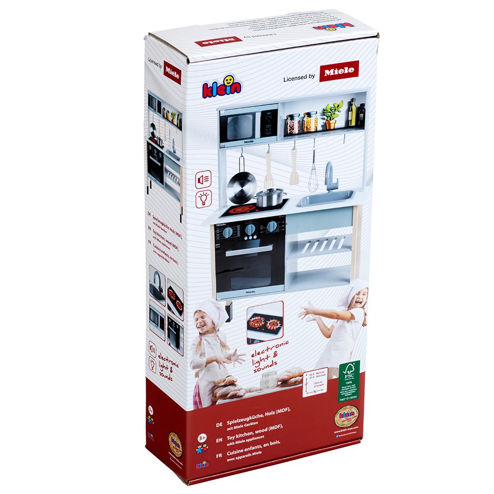 Детска дървена кухня Miele Midi, с аксесоари, звук и светлина