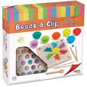 Дървена мозайка с цветни топчета