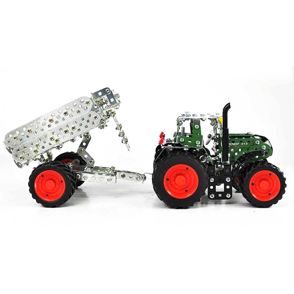 Метален конструктор, Трактор  FENDT 313 Vario с ремарке