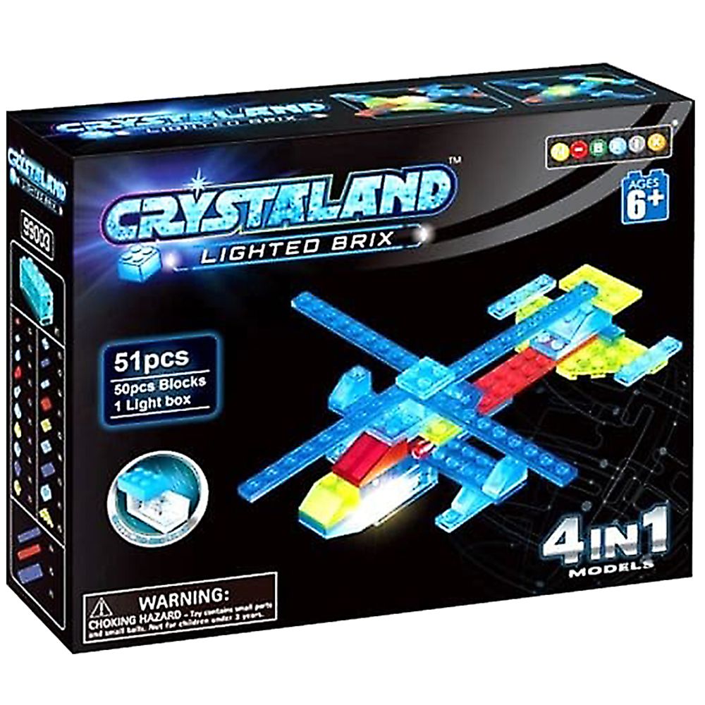 Crystaland, Светещ конструктор, Самолети, 4 в 1, 51 части