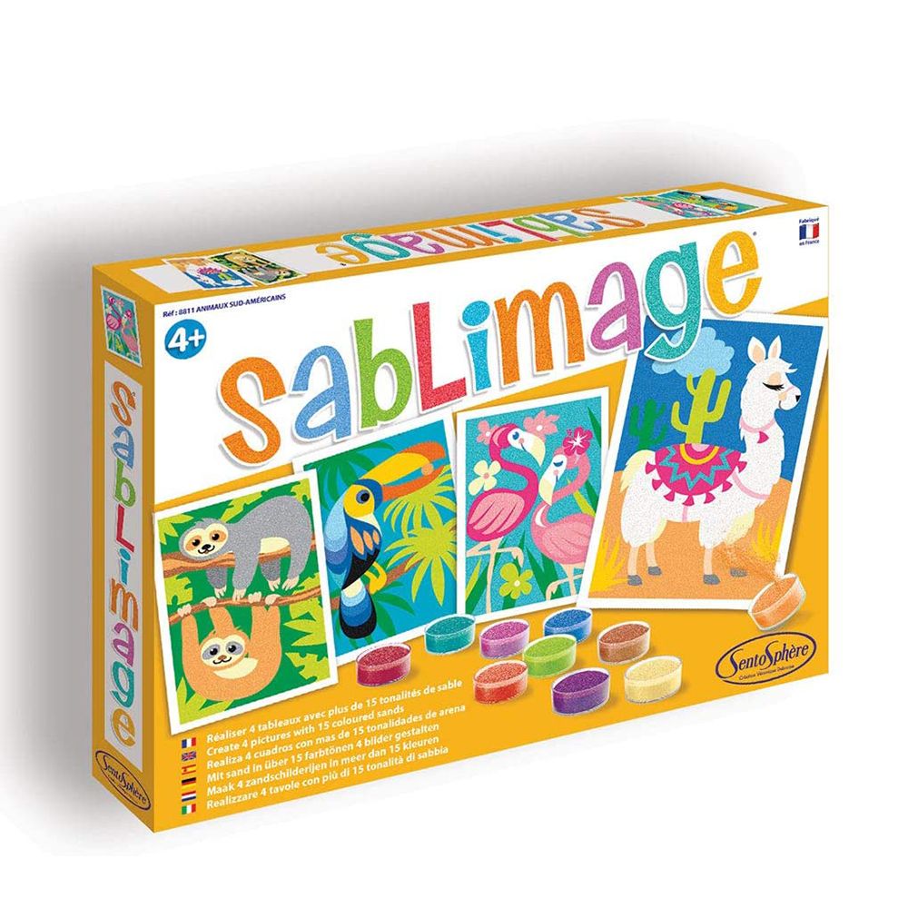 SentoSphere, Kомплект за рисуване с цветен пясък, Горски животни