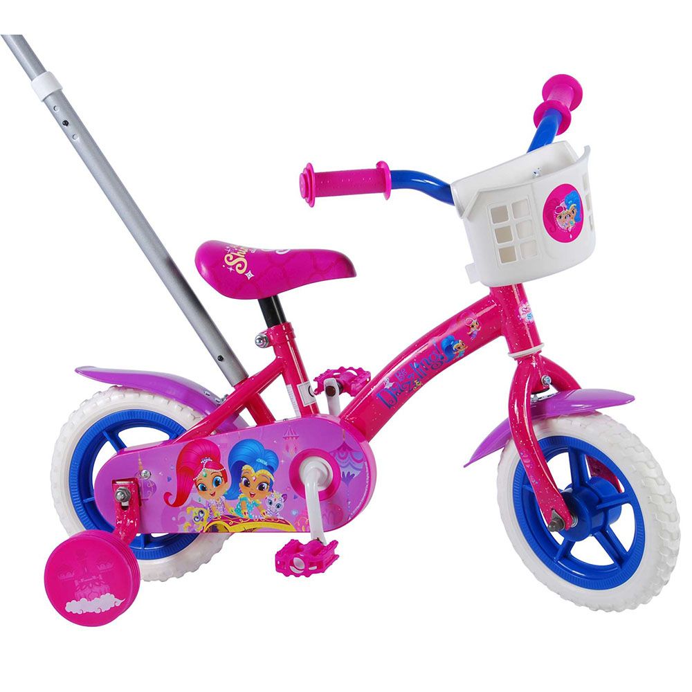 E&L Company, Велосипед с родителски контрол и помощни колела, Shimmer & Shine, 10 инча