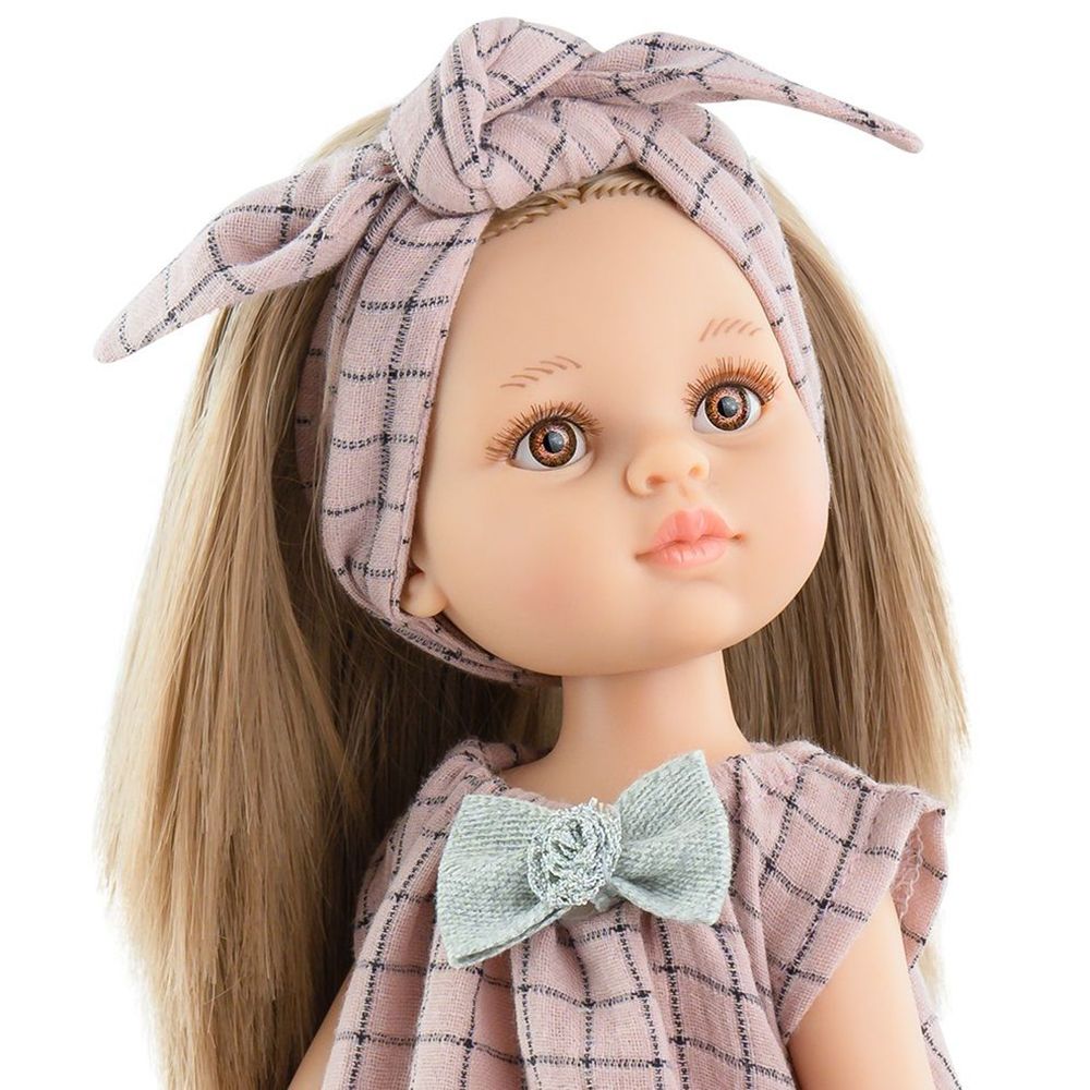 Кукла Пили, с карирана рокля, 32 см