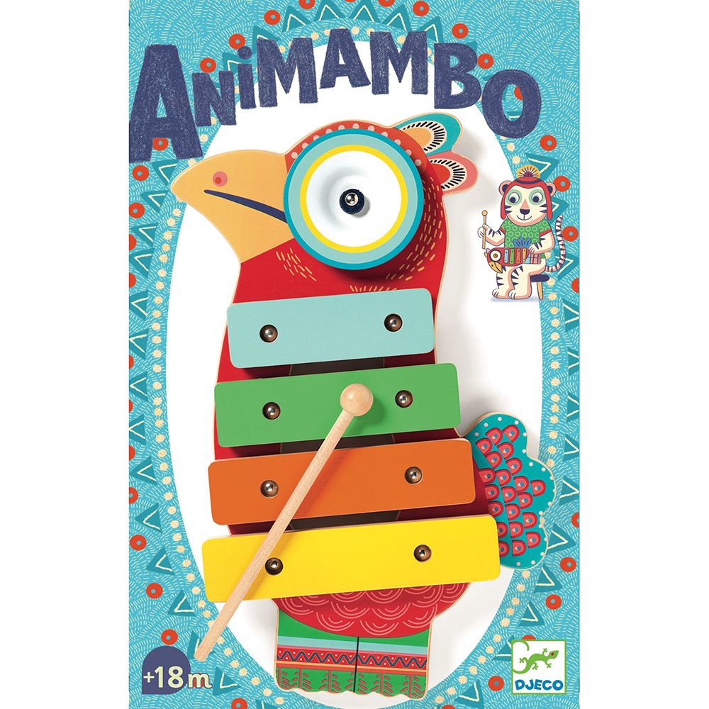 Animambo, Дървен ксилофон с чинел, Ара, Djeco