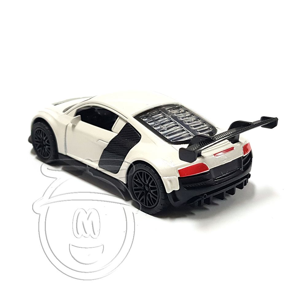 Състезателна метална кола Audi R8, бяло