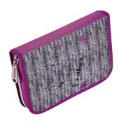 Ученически несесер с един цип, пълен, Сладко коте