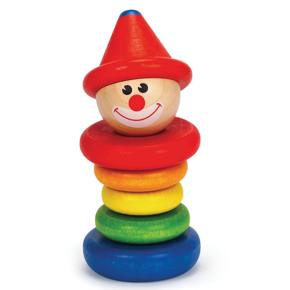 Hape, Дрънкалка с цветни рингове, Клоун
