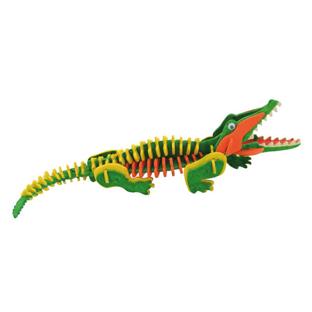 Скелет на крокодил - дървен 3D пъзел