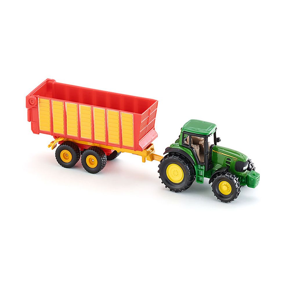 Трактор, с ремарке за силаж, John Deere