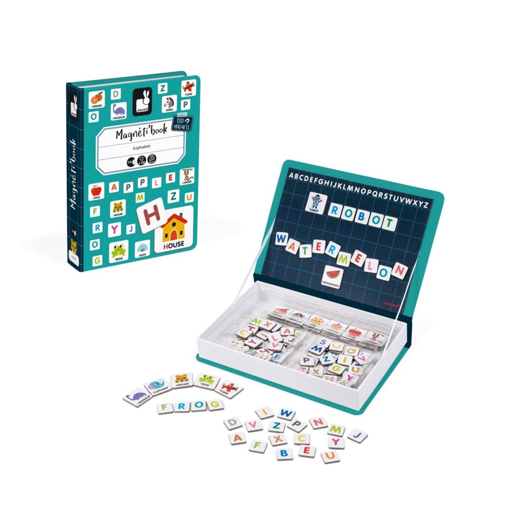 Магнитна книга, Магнитна образователна игра, Английската азбука, Janod