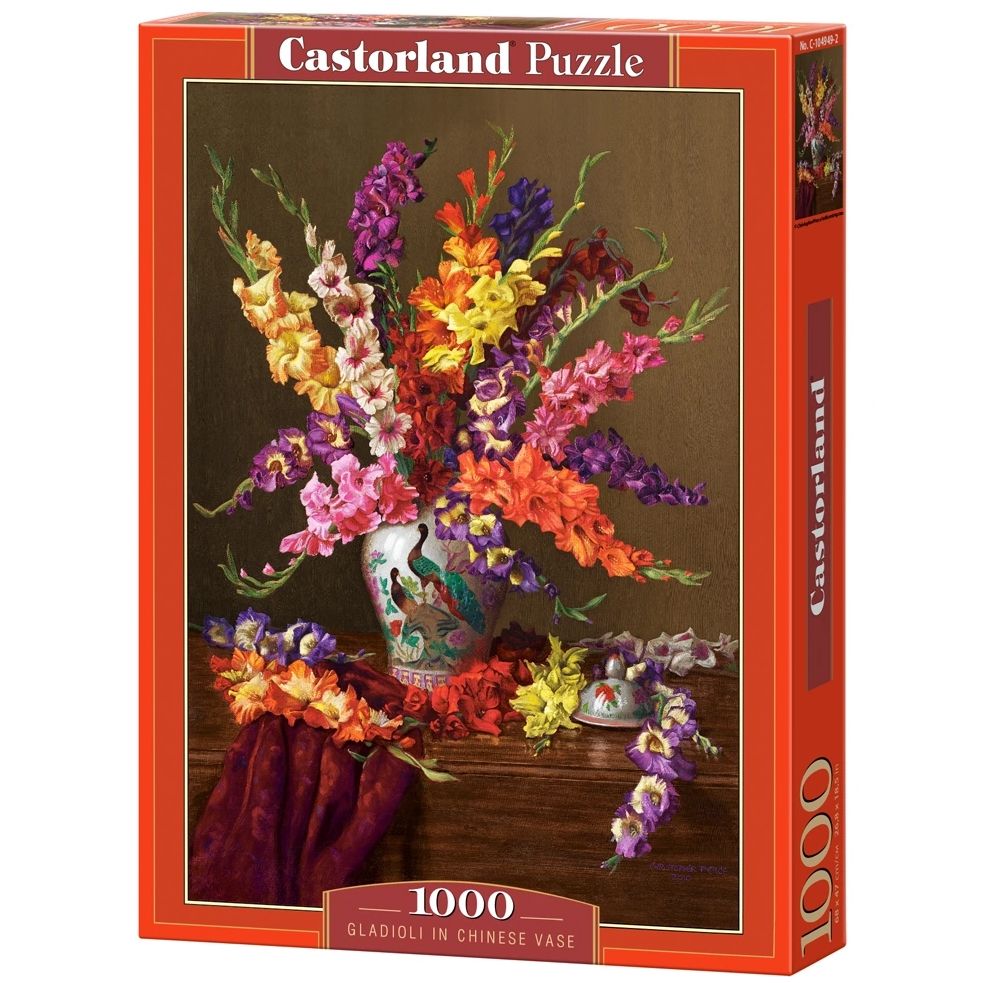Castorland, Гладиоли в китайска ваза, пъзел 1000 части