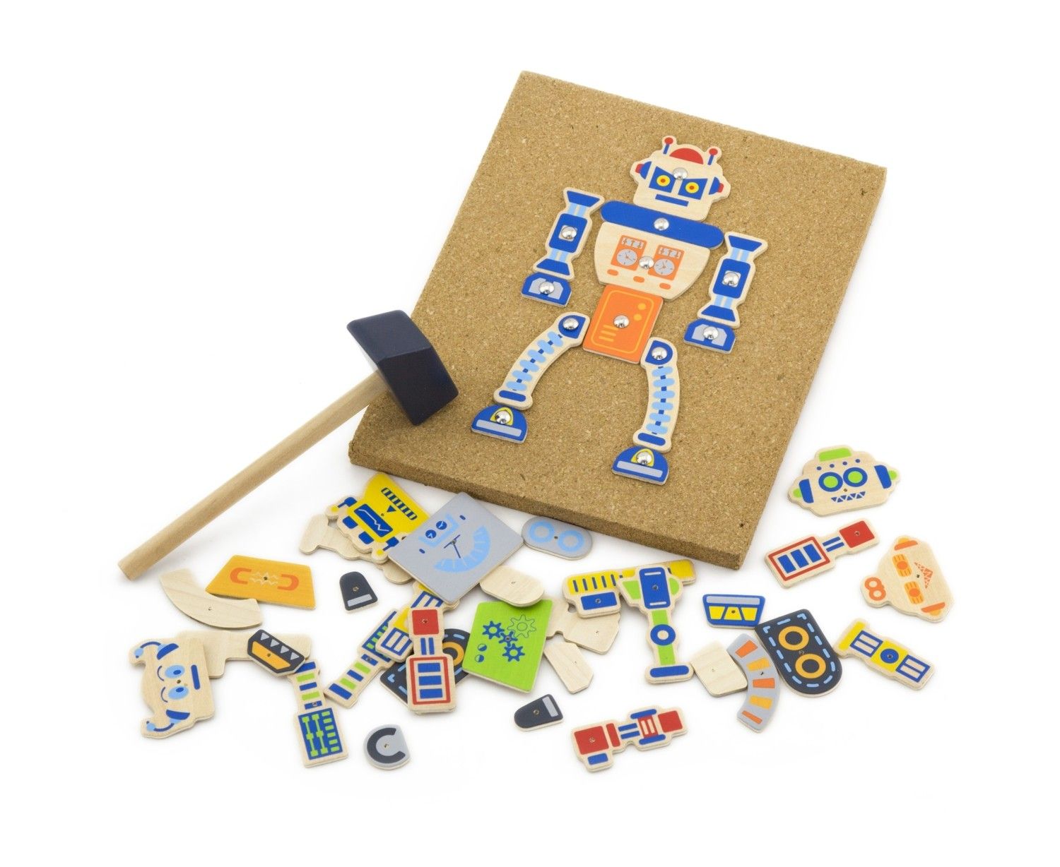 Viga toys, Дъска с чукче и пирони, Роботи