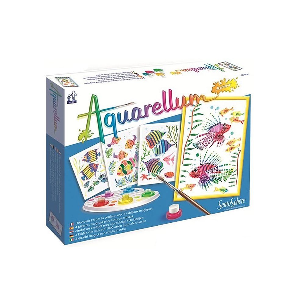 670 Aquarellum Junior, Комплект за рисуване с акварелни бои, Аквариум