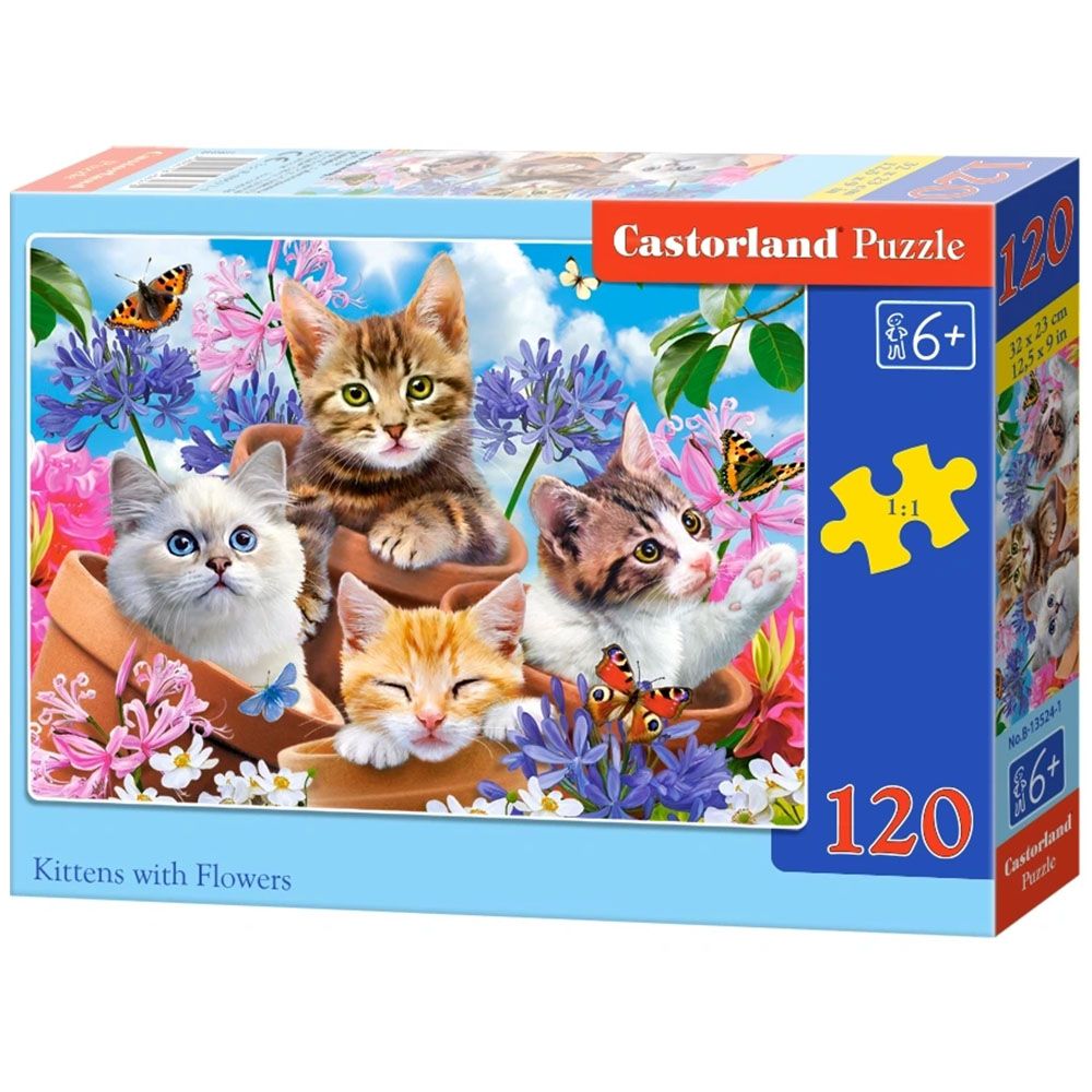 Castorland, Котенца в градината, пъзел 120 части