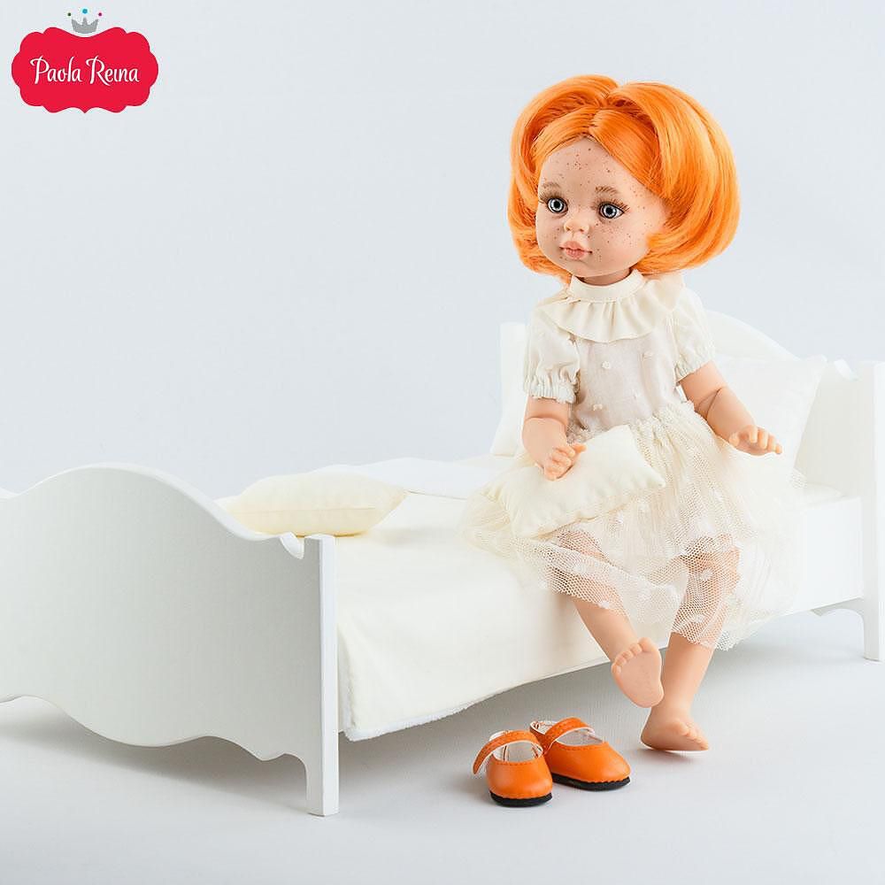 Кукла Анита, с бяла рокля, 32 см