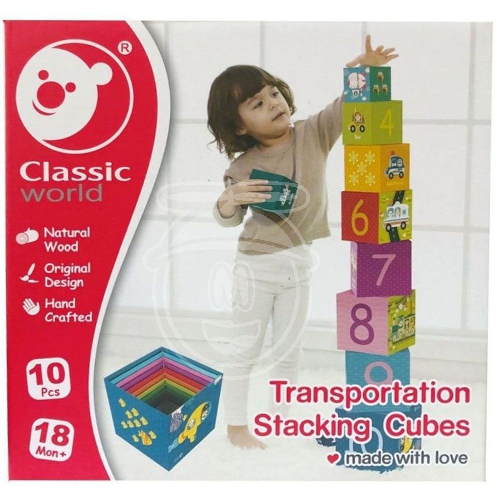 Кула от картонени кубчета за най-малките, Превозните средства