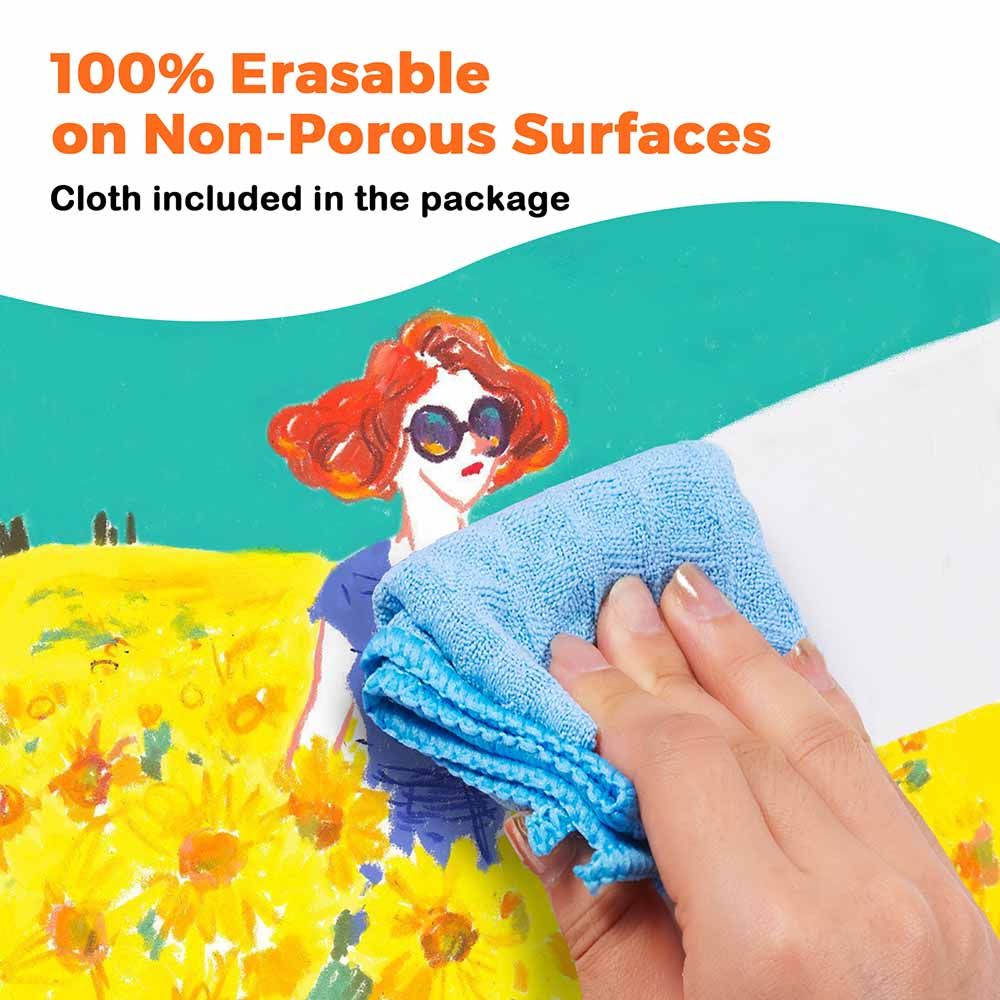 Пастели за стъкло, с въртящ механизъм, 6 цвята