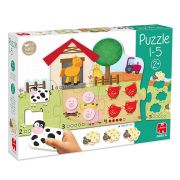 Дървен пъзел с броене, Животните във фермата