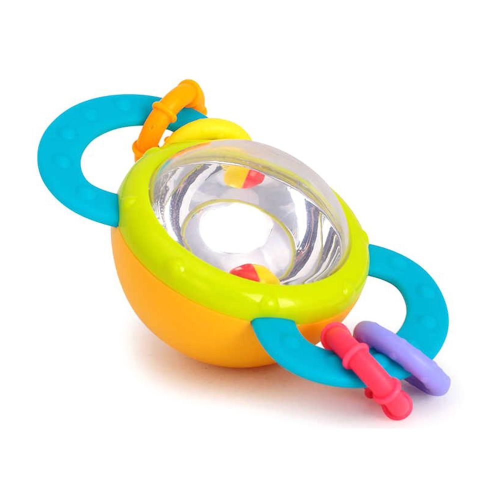 Бебешка дрънкалка и гризалка, с цветни топчета и халки