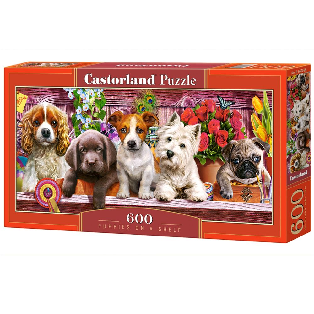 Castorland, Малки кученца, панорамен пъзел 600 части