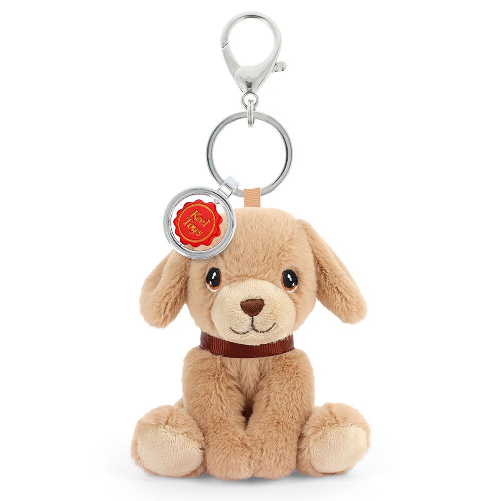 Keel Toys, Плюшена играчка с клипс за раница, Лабрадор, 12 см.