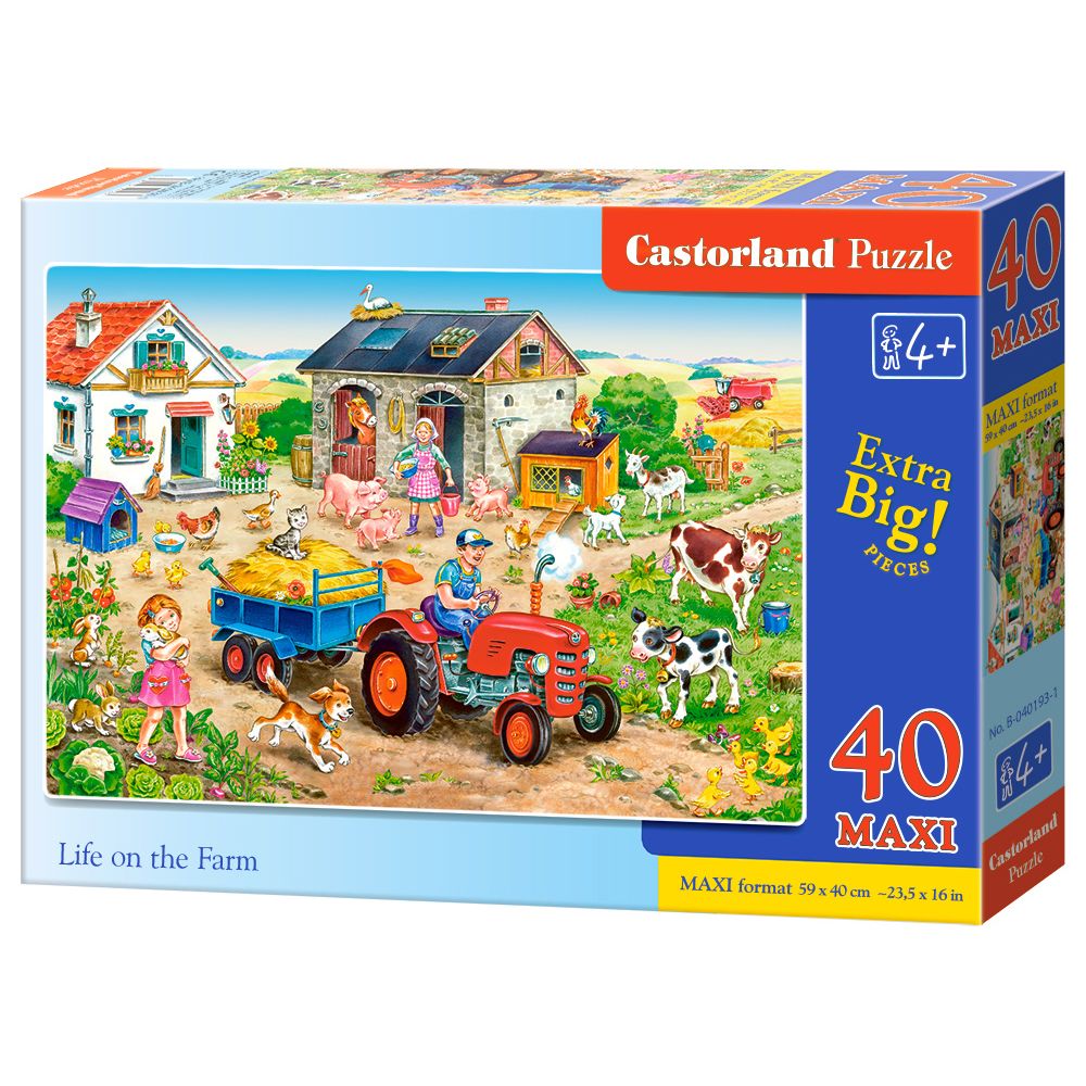 MAXI, Животът във фермата, пъзел 40 части, Castorland