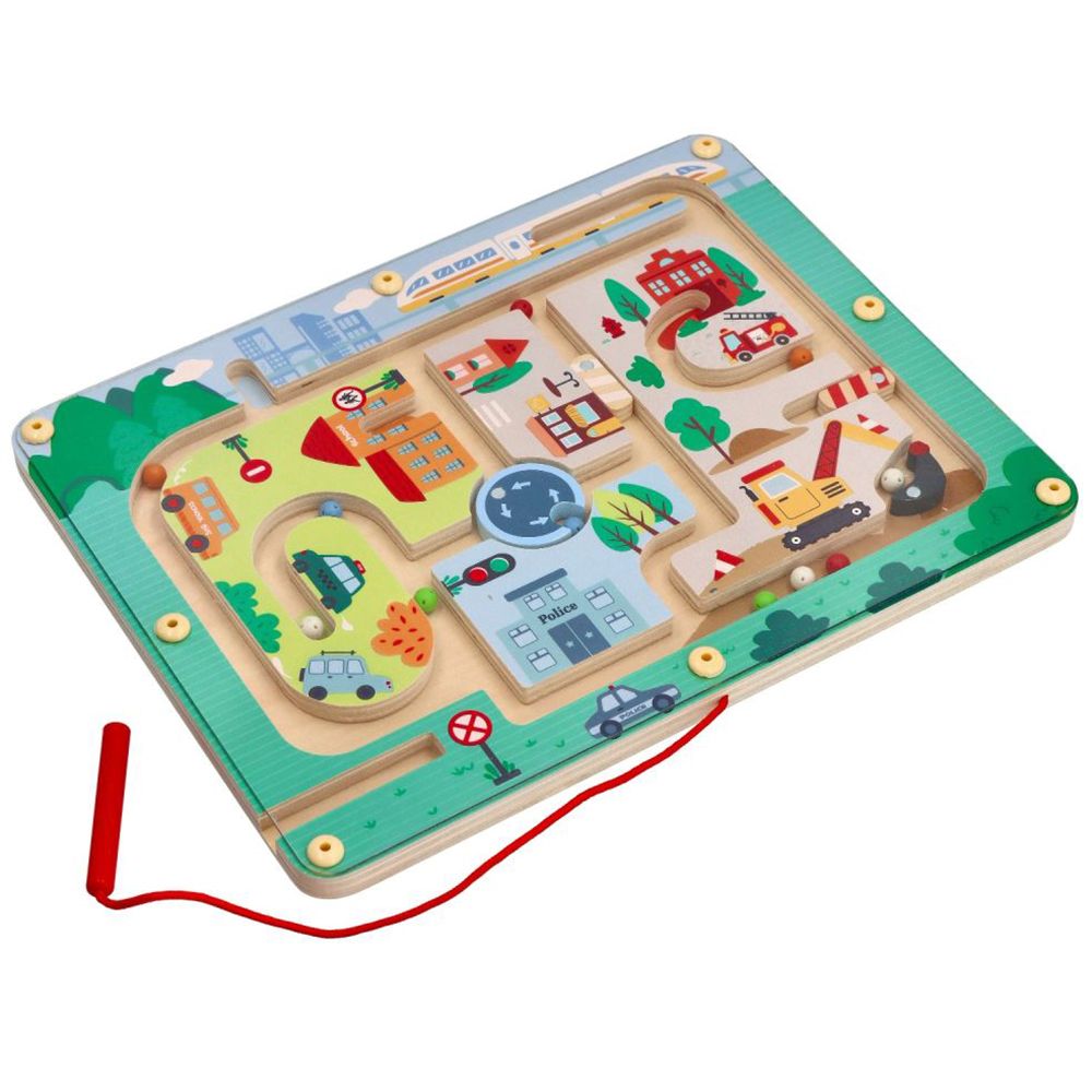 Дървен магнитен лабиринт с топчета, Трафик