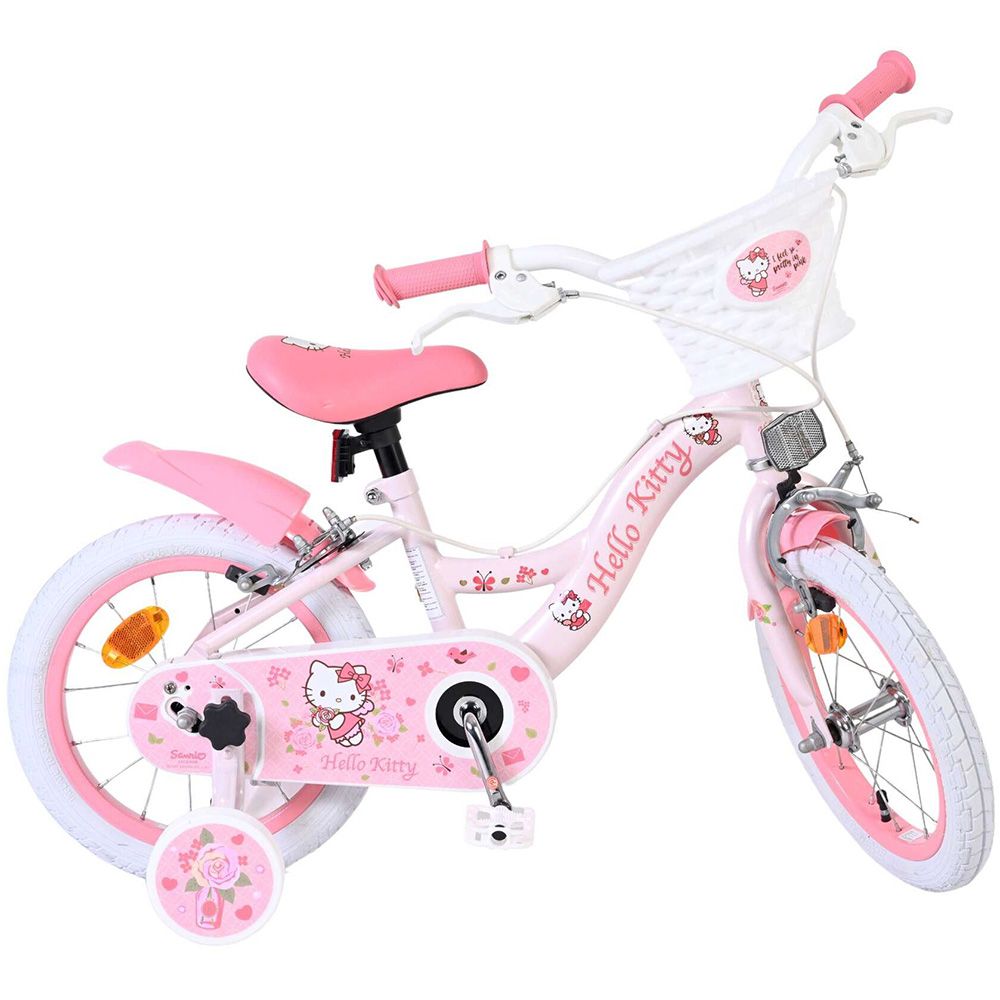 Детски велосипед с помощни колела, Hello Kitty, 14 инча, Момичета