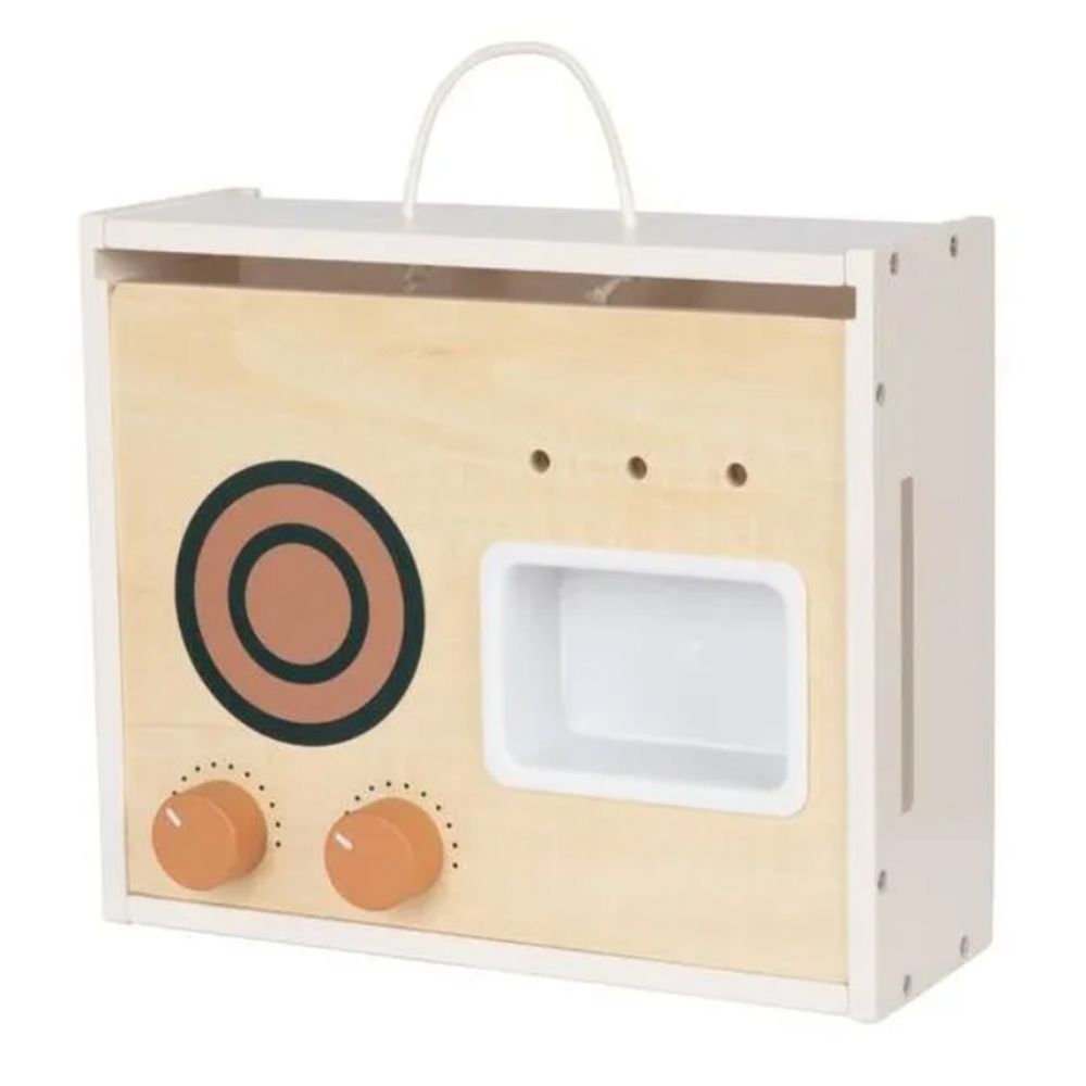 Дървена настолна детска кухня с аксесоари