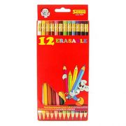 Цветни моливи с гумичка - 12 броя