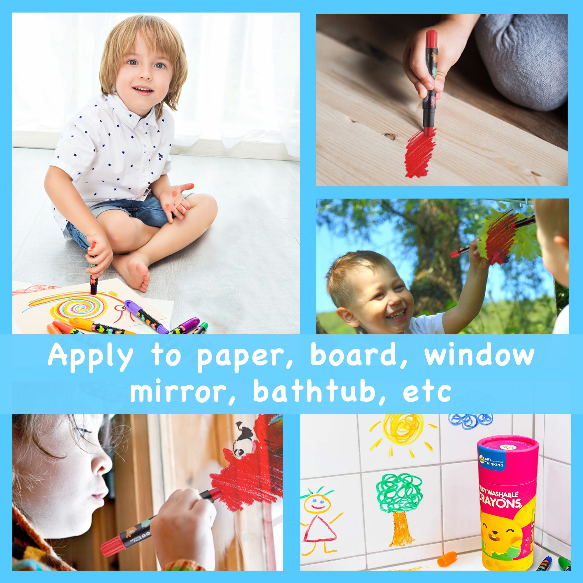 Миещи се пастели с дръжки за най-малките, Бебето Ру, 12 цвята