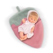 Кукла-бебе с розов гащеризон в чувалче ягодка
