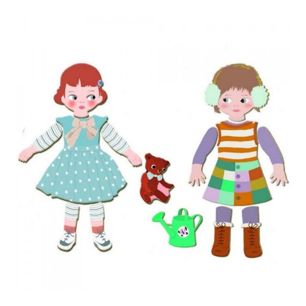 Игра с дървени магнити, Деца