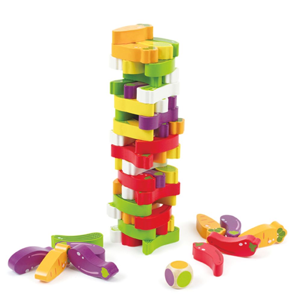 Hape, Дървена игра, Дженга със зарче, Зеленчуци