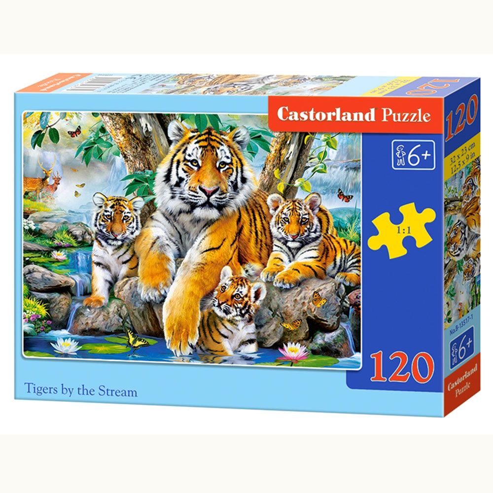 Castorland, Тигри край потока, пъзел 120 части