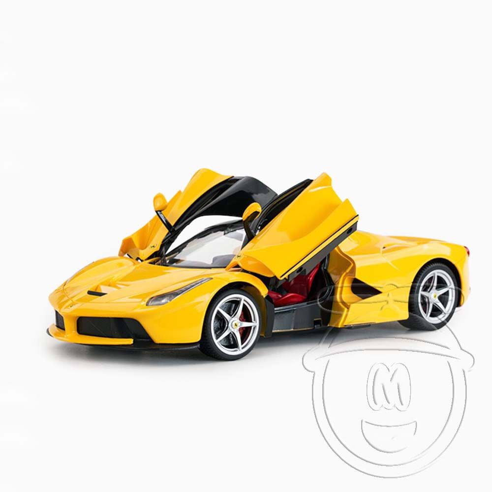 RASTAR, Кола с радио контрол, Ferrari LaFerrari, 1:14, с отварящи врати, жълта