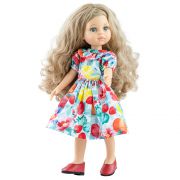 Кукла Карла, с цветна рокля, 32 см