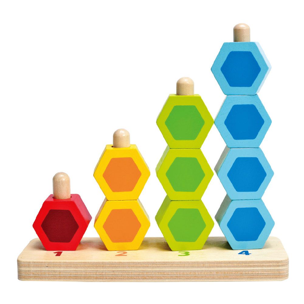 Hape, Дървена низанка, Цветове и цифри